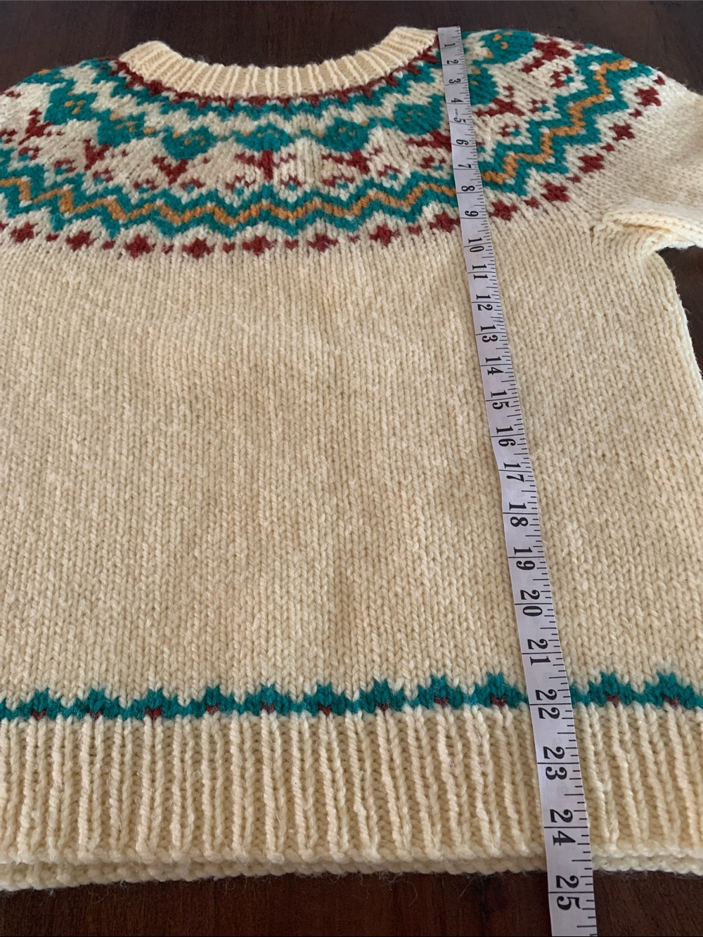 Handmade Fair Isle Sweater, Sz M - Picture 7 of 8